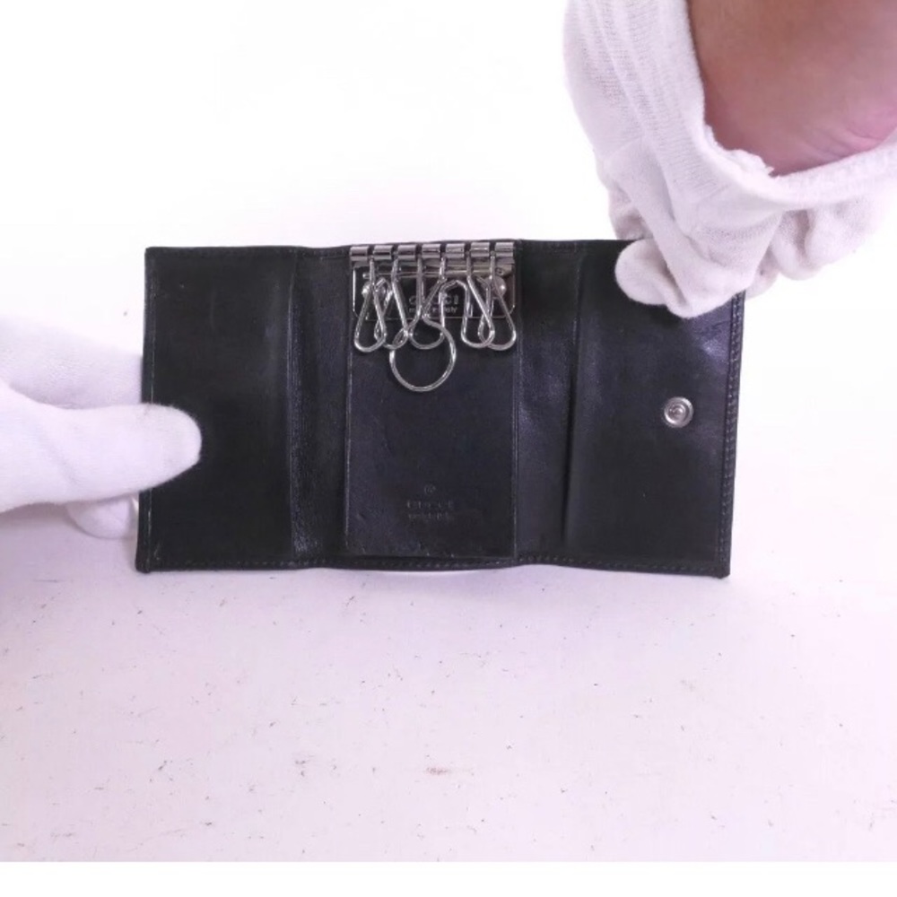 GUCCI Denim Indigo Denim six hooks Key case - Picture 6 of 12